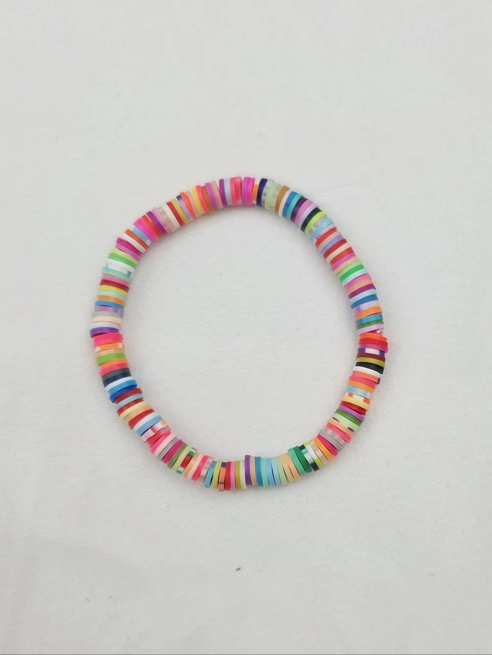 Handmade Clay Bead Multi Color  Bracelet